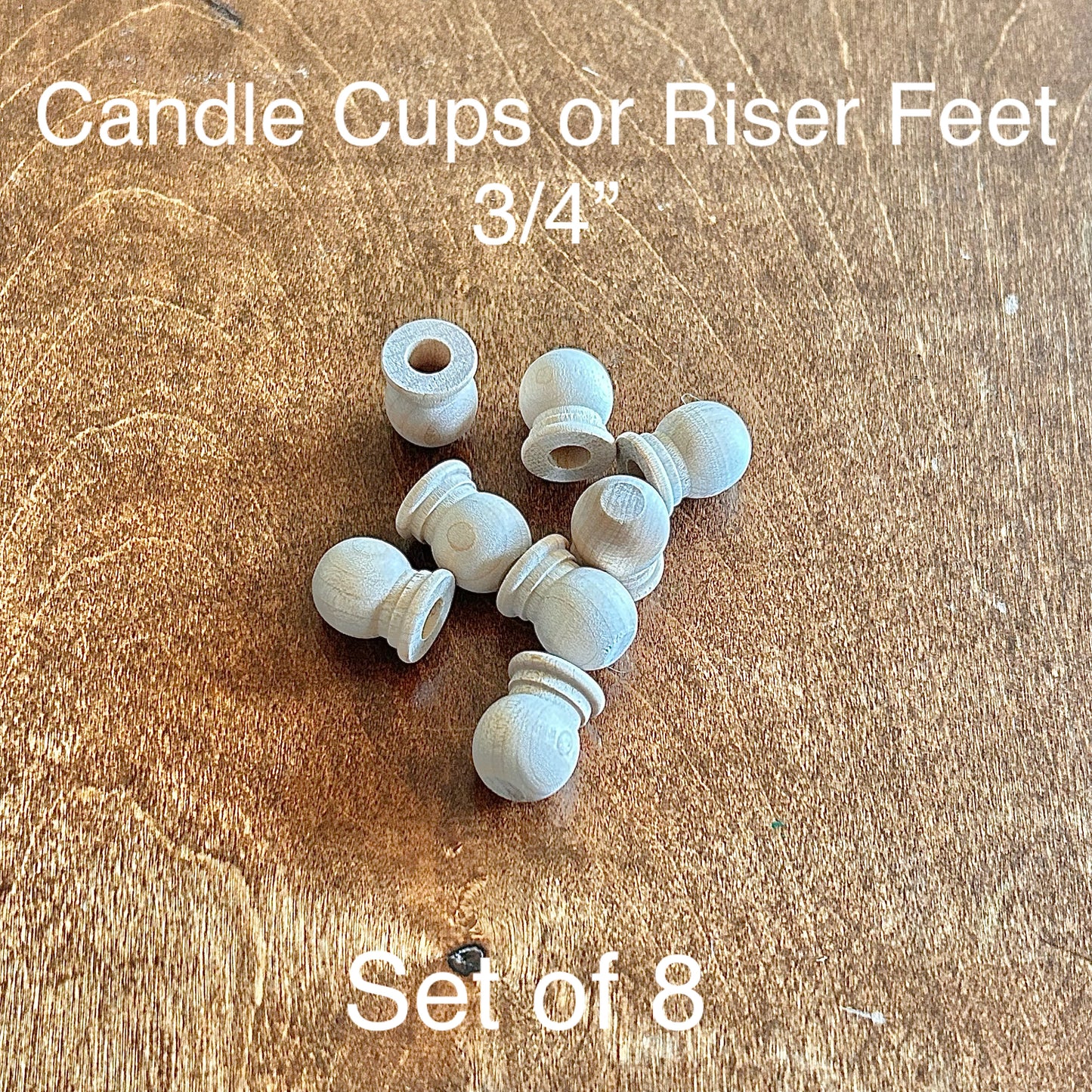 Wood Candle Cups and Split Ball Risers
