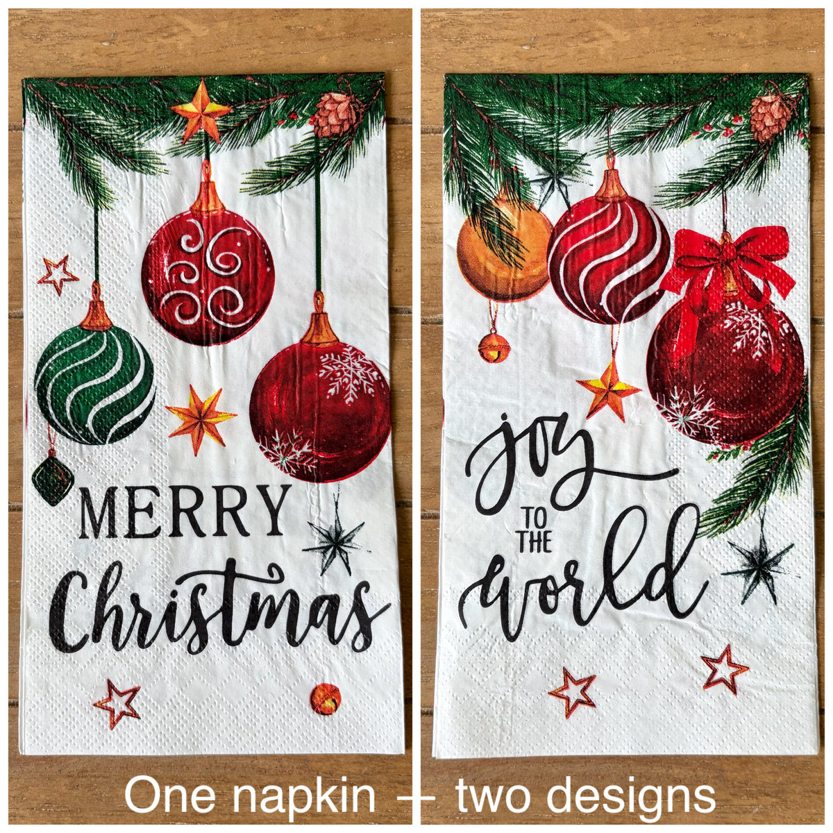 Napkin Bundle | Merry Christmas Ornaments