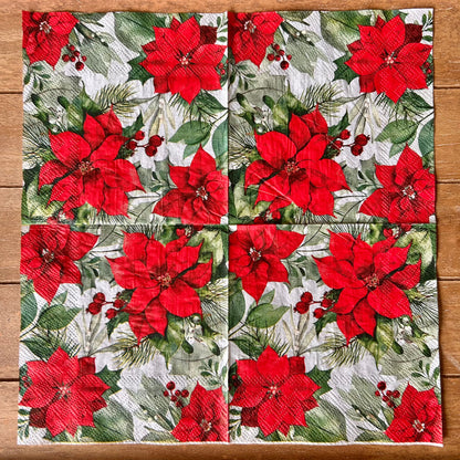 Napkin Bundle | Poinsettia Christmas