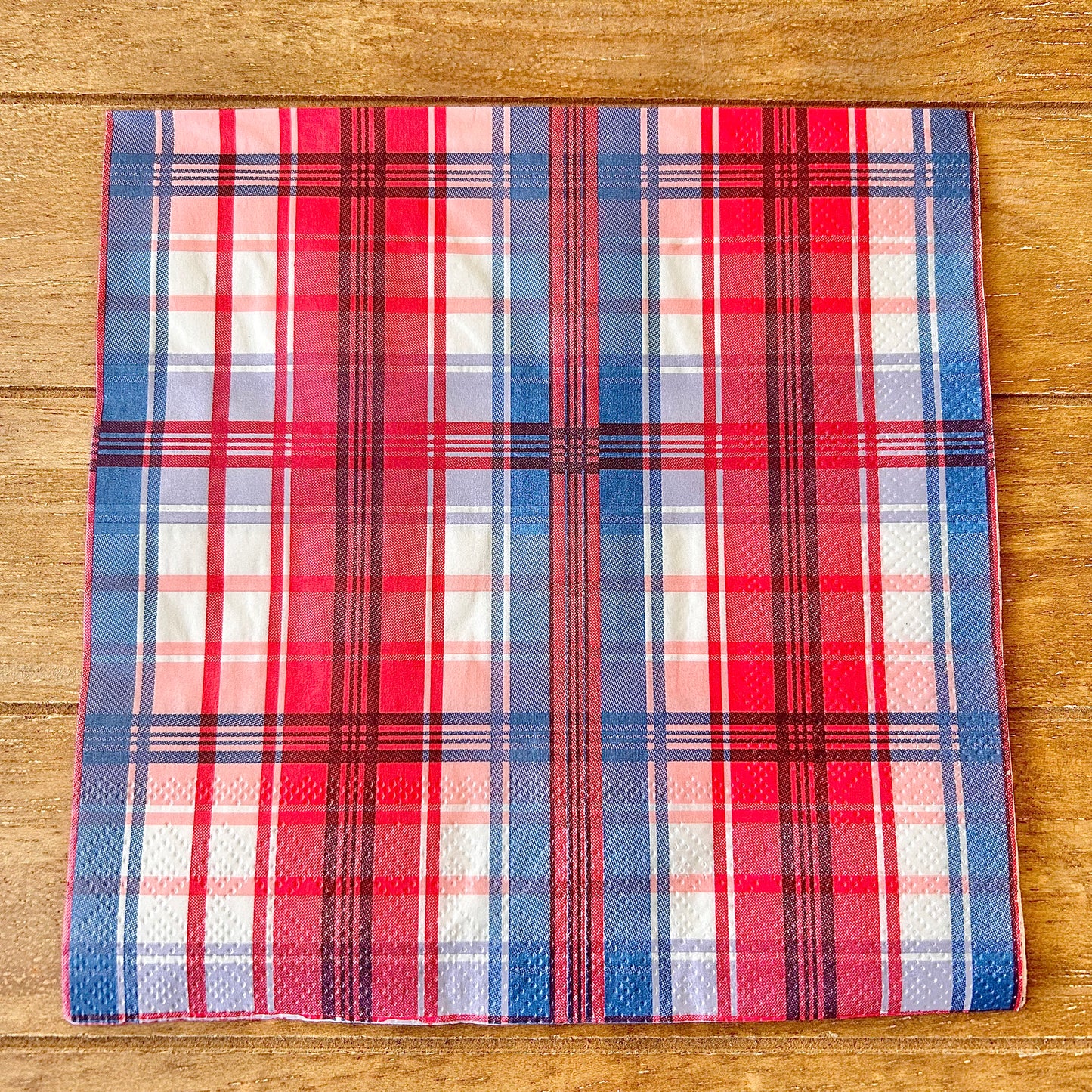 Napkin | Red White & Blue Plaid