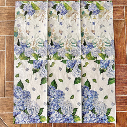Napkin | Dual Print Blue Hydrangeas