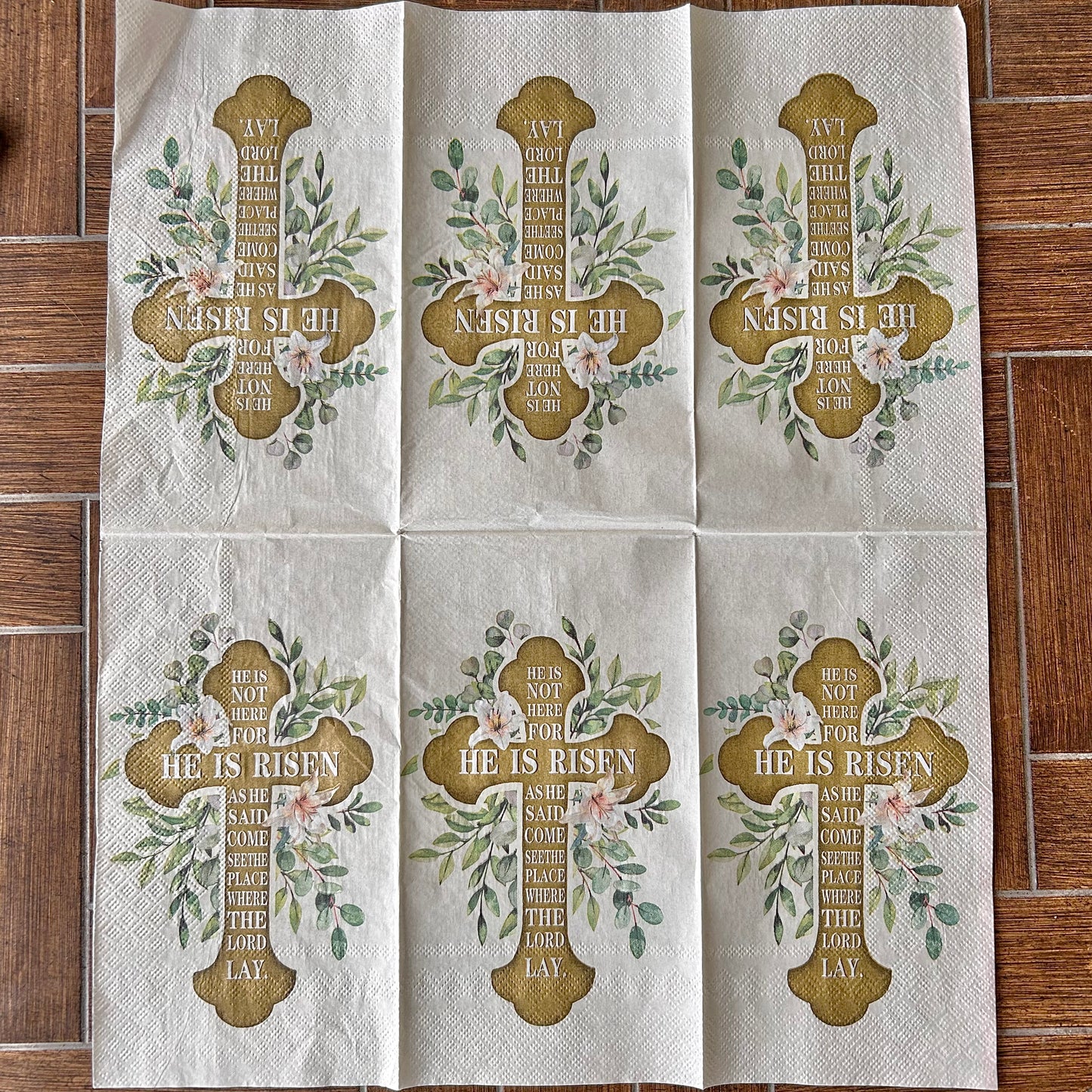 Napkin | Easter Cross in Neutrals
