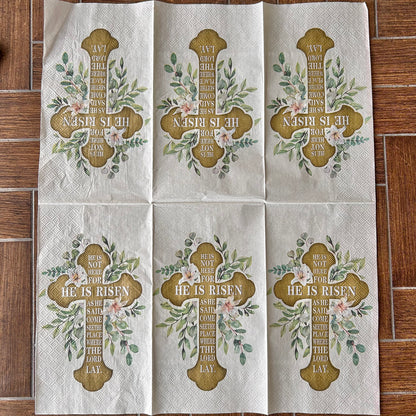 Napkin | Easter Cross in Neutrals
