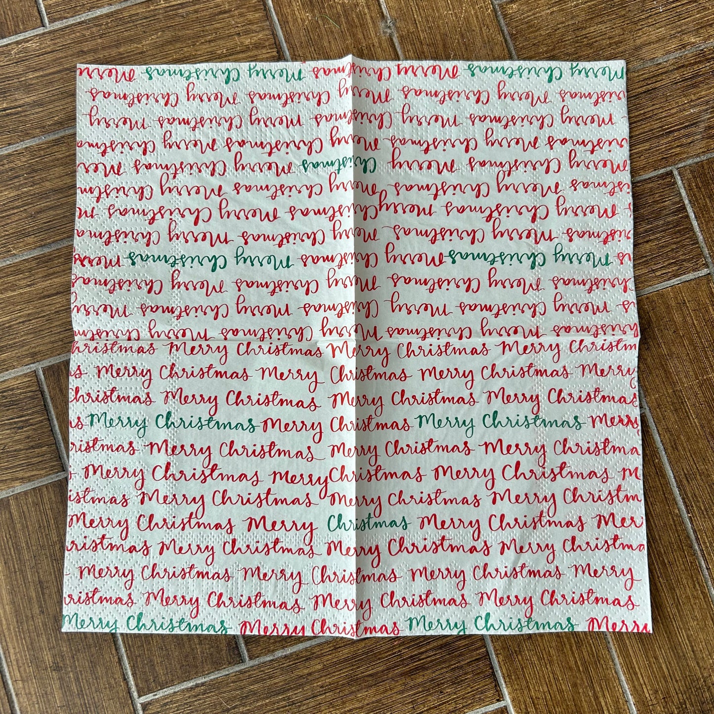 Napkin | Red & Green Merry Christmas