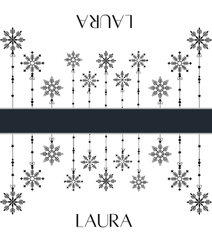 Digital Place Cards | Black & White Winter