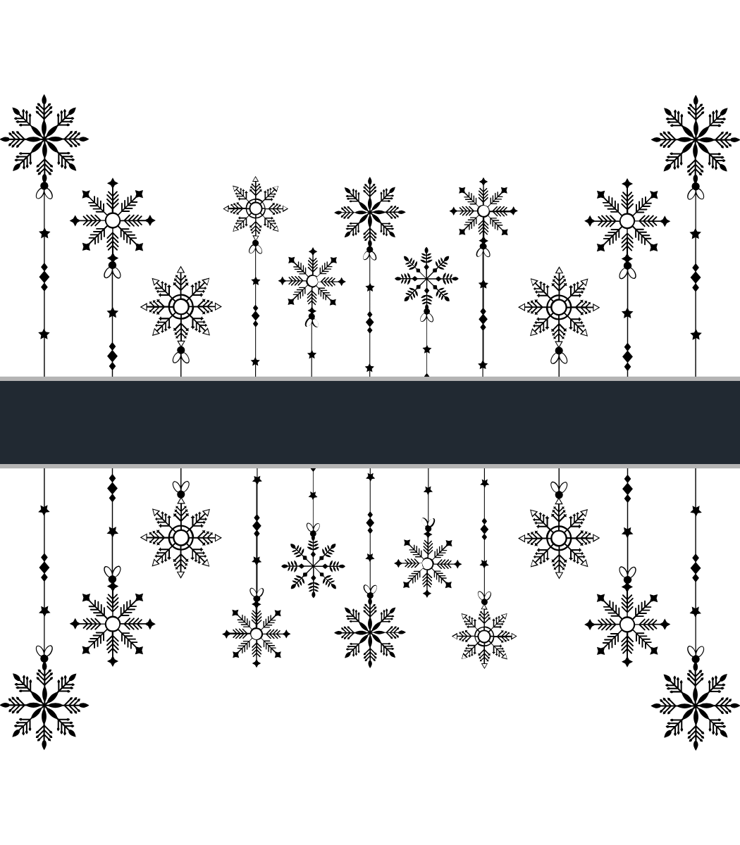 Digital Place Cards | Black & White Winter