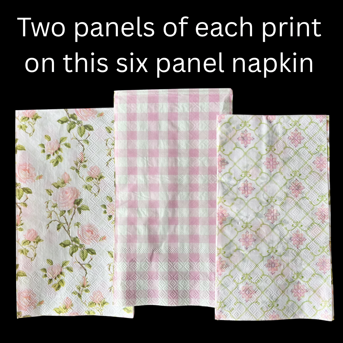 Napkin | Triple Print Pink and Green