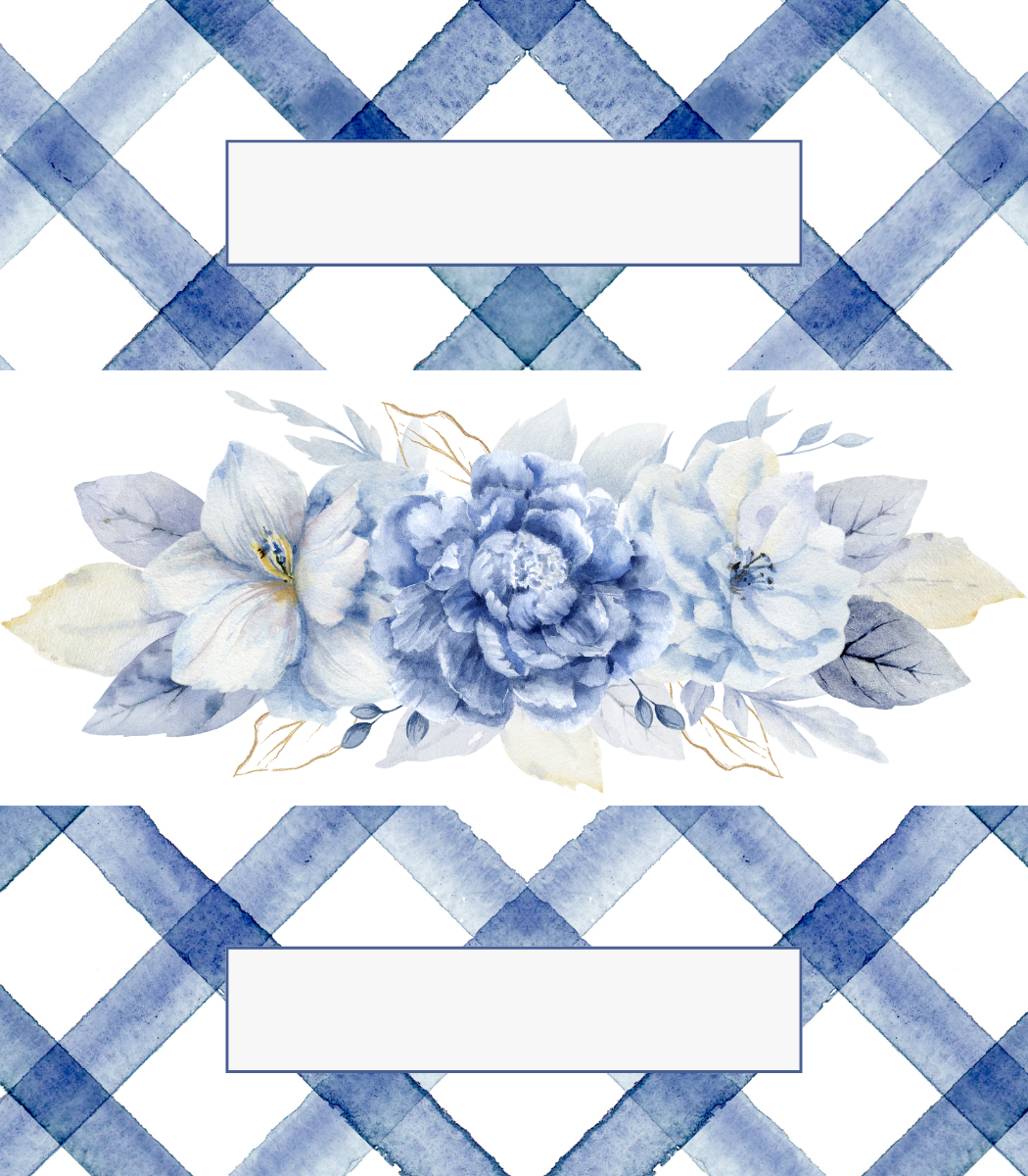 Place Cards | Blue Criss Cross (Digital Download)