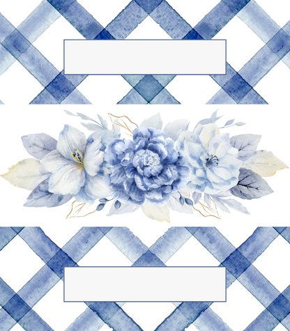 Place Cards | Blue Criss Cross (Digital Download)