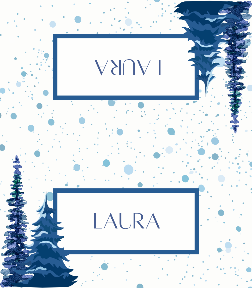 Place Cards | Blue Trees