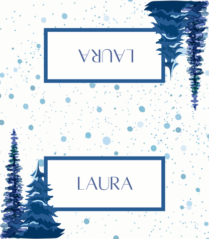 Digital Place Cards | Blue Trees