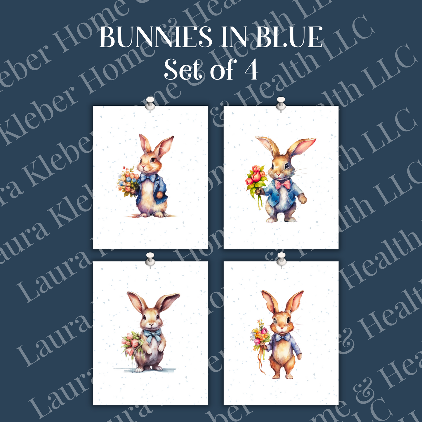 Prints | Bunnies in Blue