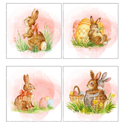 Digital DIY Decor Bundle | Bunnies in Multicolor