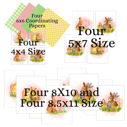 Digital DIY Decor Bundle | Bunnies in Multicolor