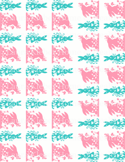 Digital Decoupage Prints | Bunny Silhouettes