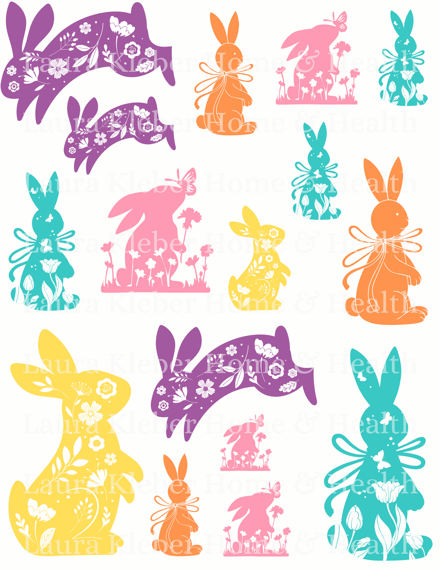 Decoupage Prints | Bunny Silhouettes