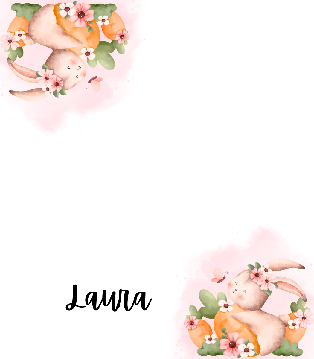 Place Cards | Bunny with Carrots (Digital Download)