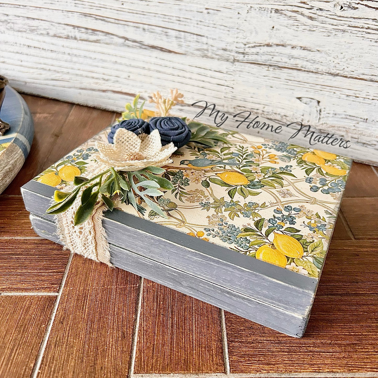 Finished Book Stack | Blue Birds & Lemons