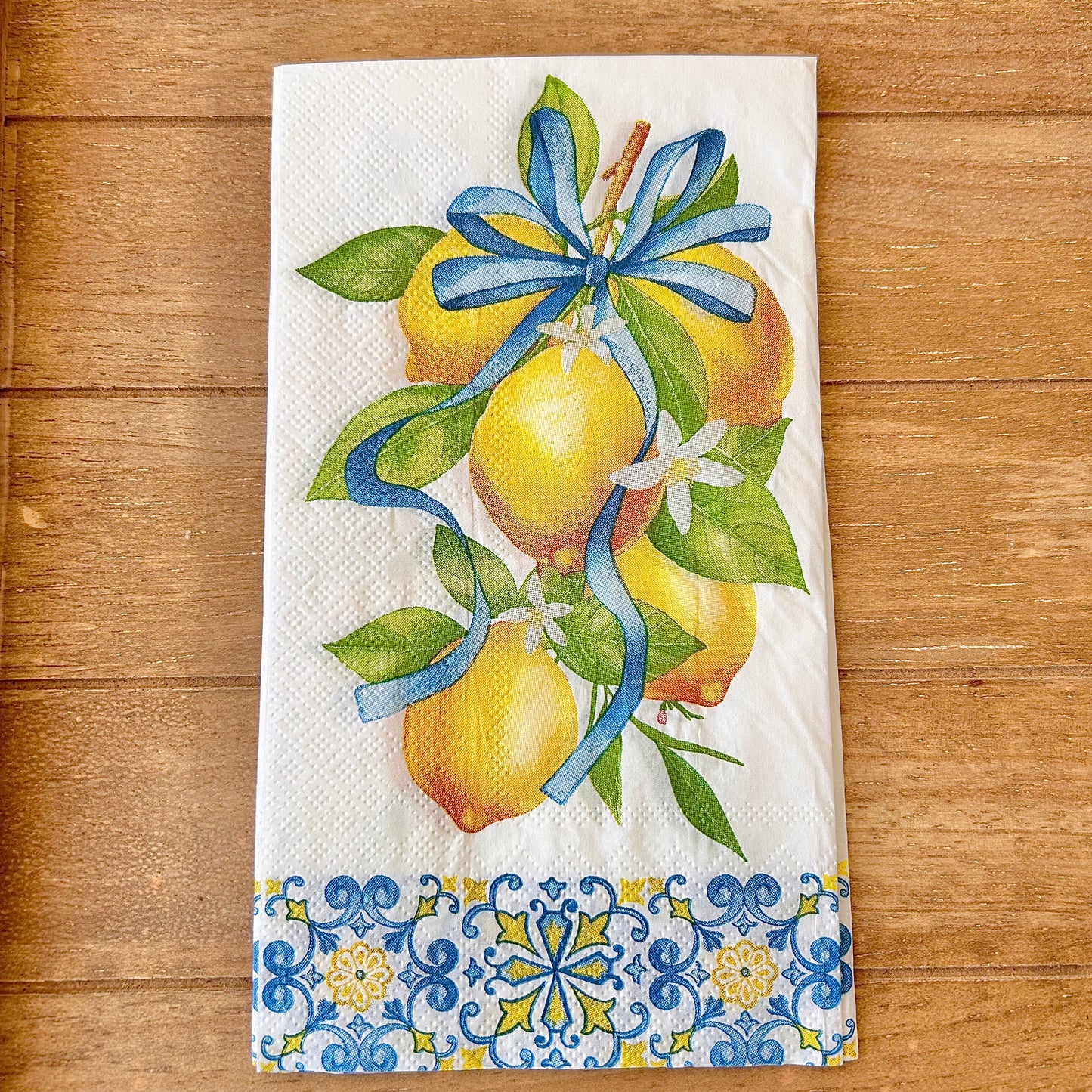 Napkin Bundle | Blue and Lemon