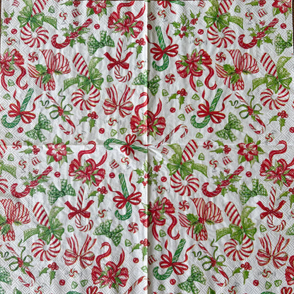 Napkin Bundle | Candy Cane Christmas