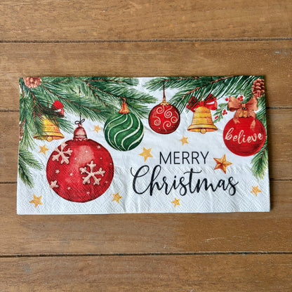 Napkin Bundle | Merry Christmas Ornaments