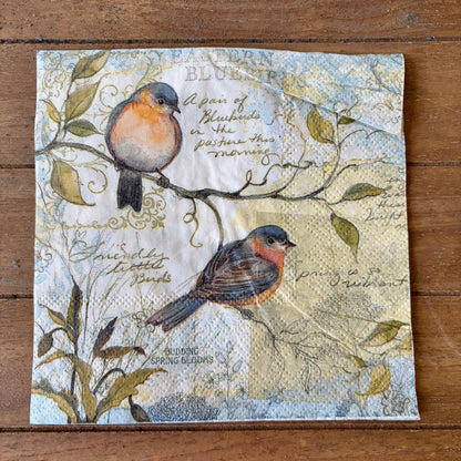 Napkin | Vintage Bluebirds