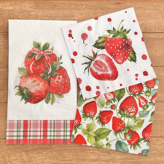 Napkin Bundle | Strawberries 2.0