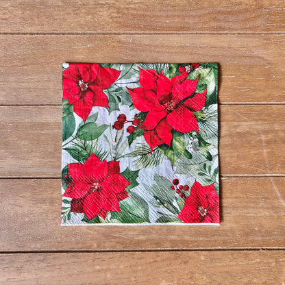 Napkin Bundle | Poinsettia Christmas