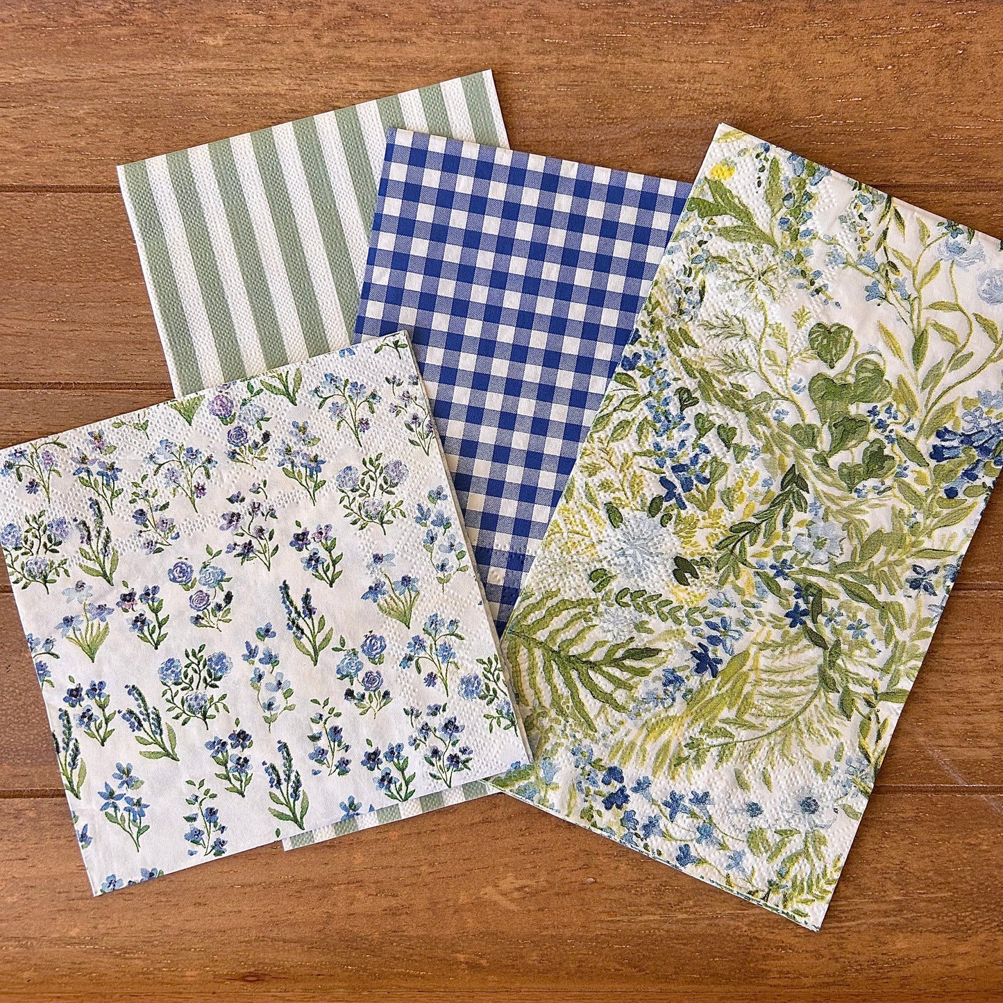 Napkin Bundle | Blue & Green Cottage Garden 2