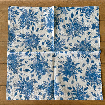 Napkin | Royal Blue Floral