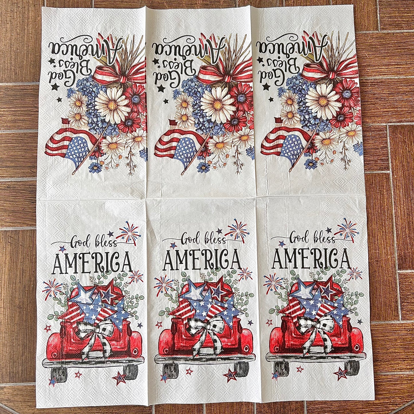 Napkin | Dual Print God Bless America