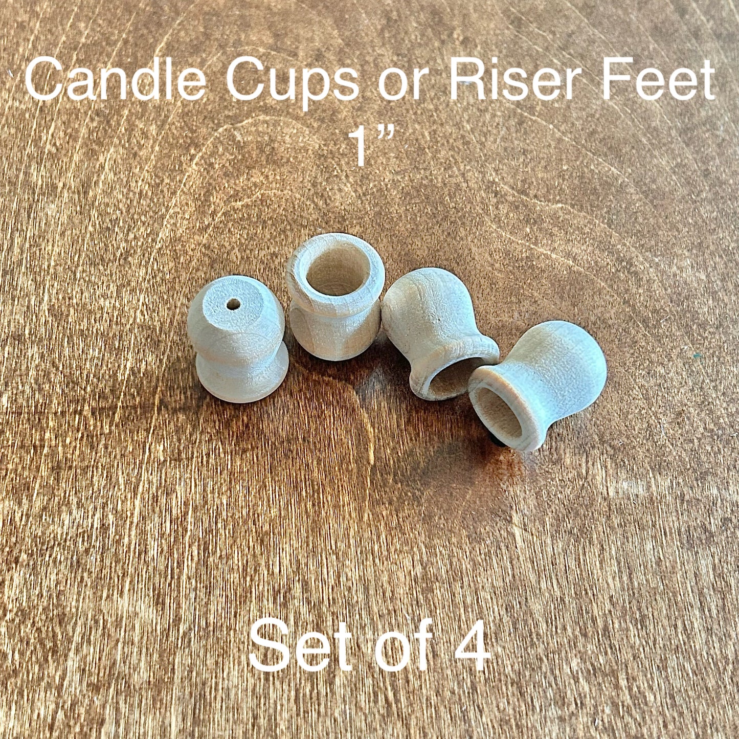 Wood Candle Cups and Split Ball Risers