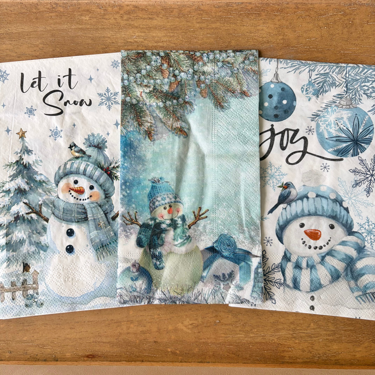 Napkin Bundle | Blue Snowman
