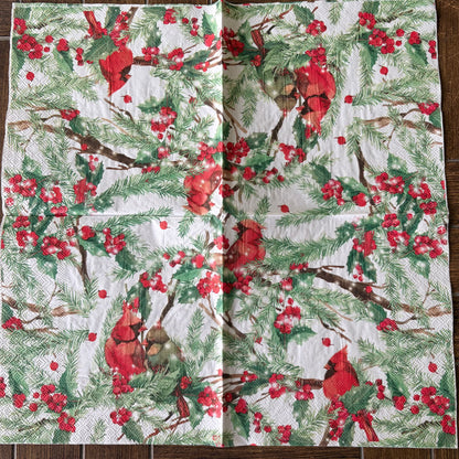 Napkin | Cardinals & Berries