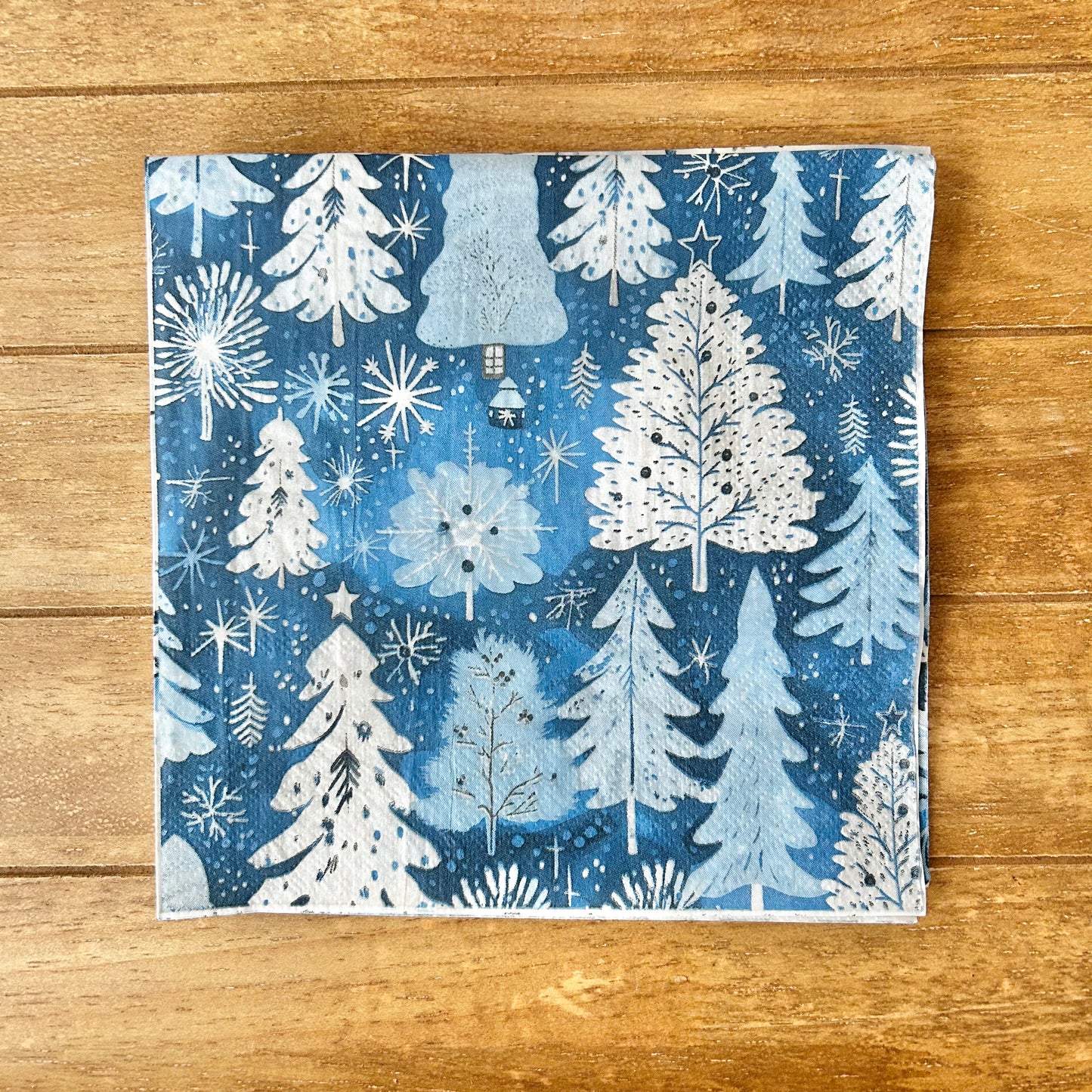Napkin | Winter Blues Quad Print