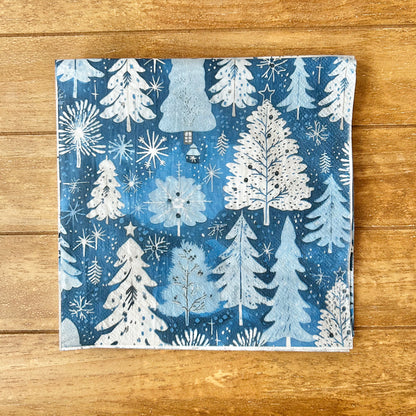 Napkin | Winter Blues Quad Print