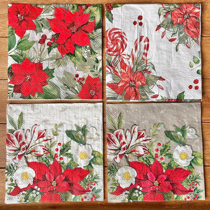 Napkin Bundle | Poinsettia Christmas