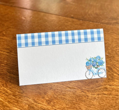 Place Cards | Hydrangeas with Bicycle (Digital Download)