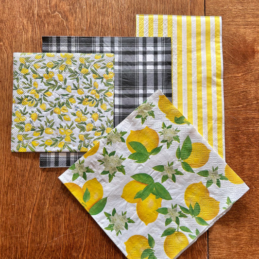 Napkin  Bundle | Lemony Black