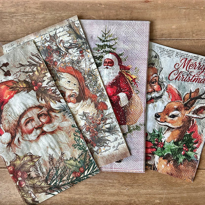 Napkin Bundle | Vintage Santas
