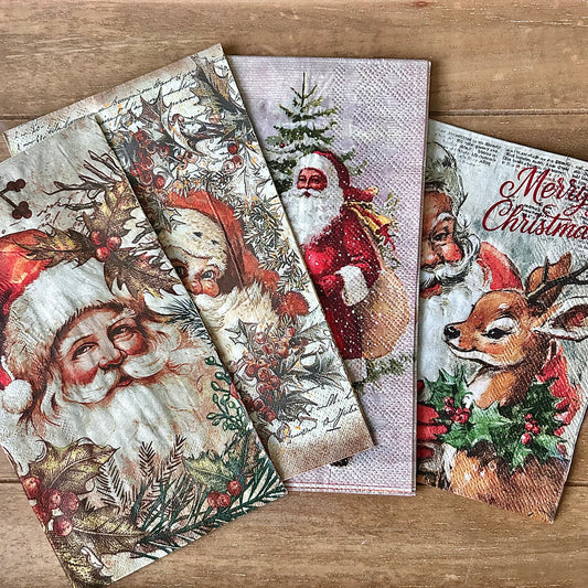 Napkin Bundle | Vintage Santas