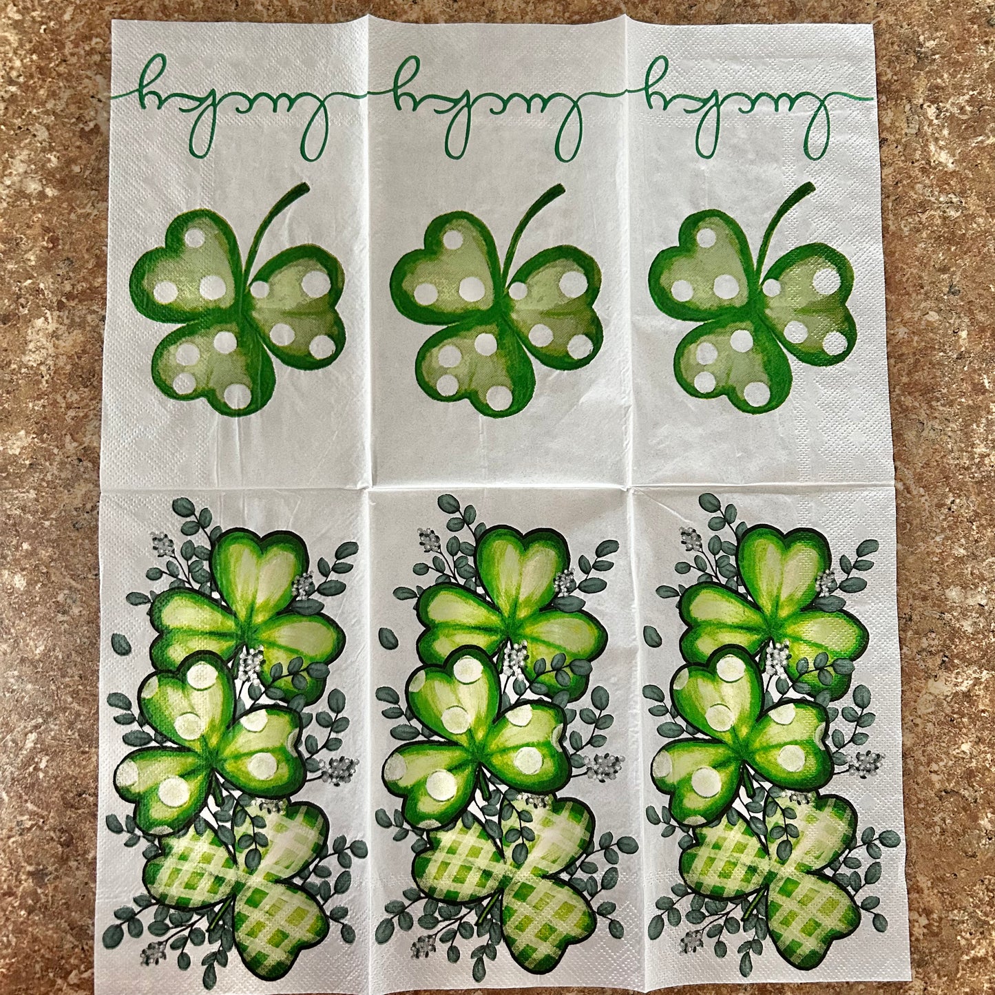 Napkin | Dual Print Shamrock Print