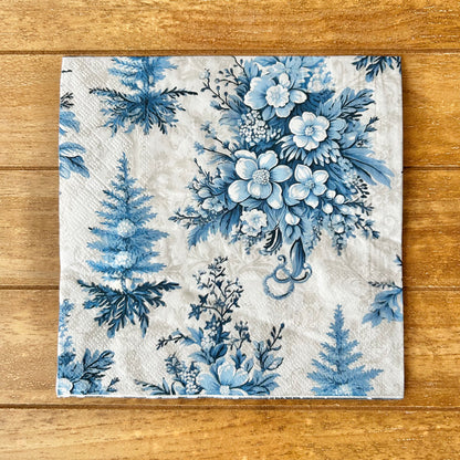 Napkin | Winter Blues Quad Print