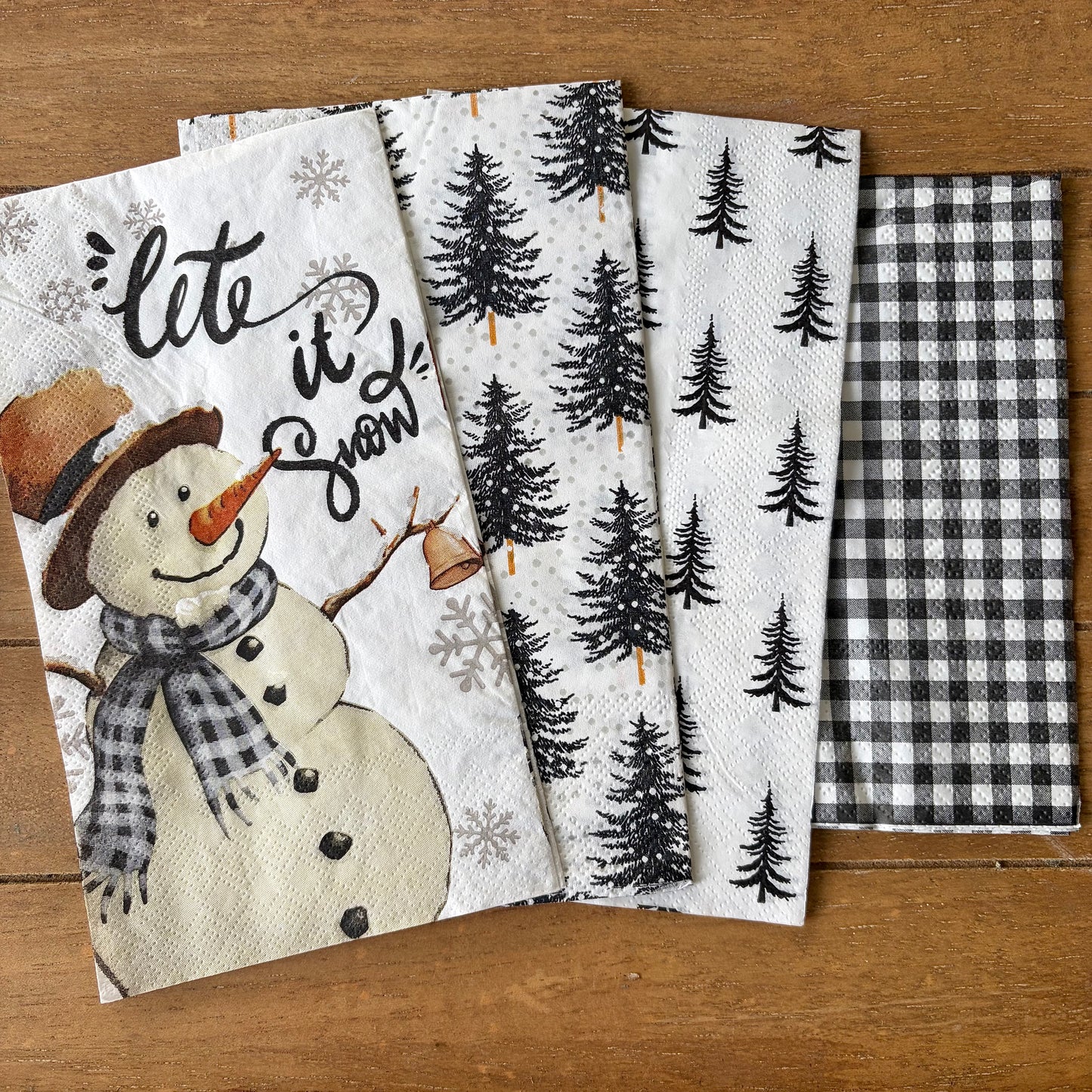 Napkin Bundle | Black & White Christmas