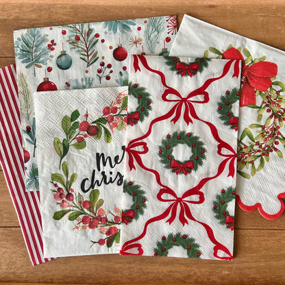 Napkin Bundle | Traditional Red & Green