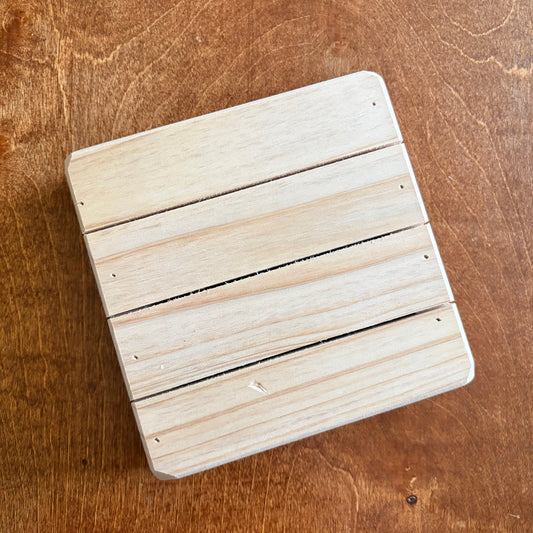 Chunky Planked Wood Square (6.25”)