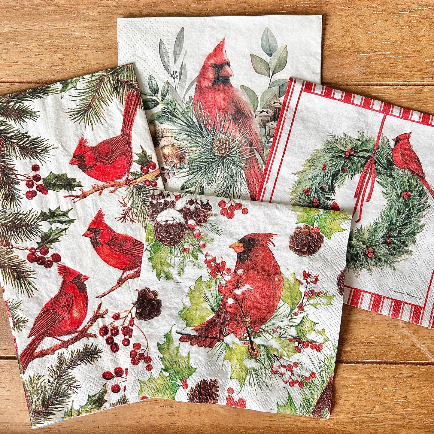 Napkin Bundle | Christmas Cardinals 1