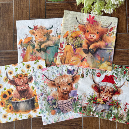 Napkin Bundle | Highland Cows