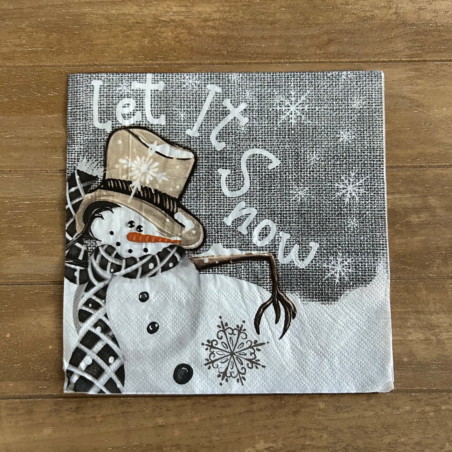 Napkin | Let It Snow Snowman Reindeer Combo