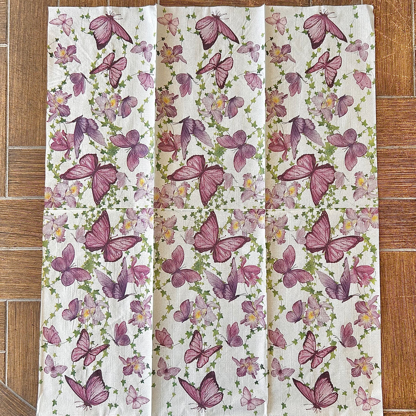 Napkin | Purple Butterflies